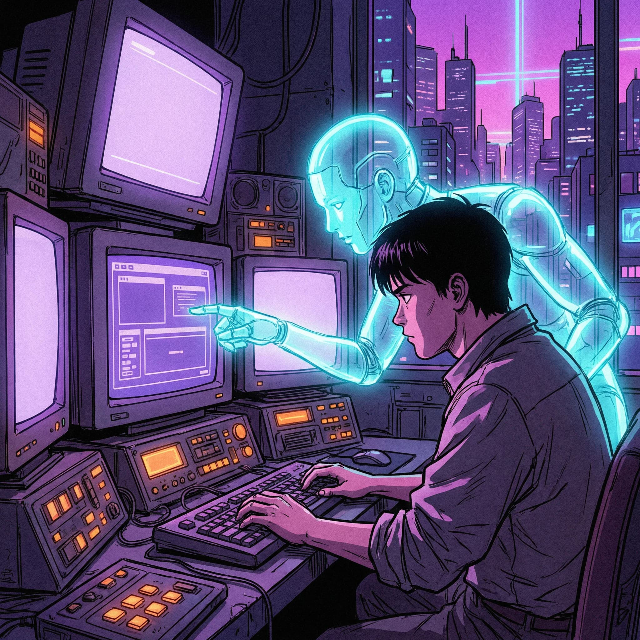 Creators working with AI tools